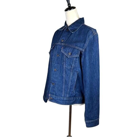 Levi's Men's 42 Vintage 70506 Dark Wash Denim Button Front Trucker Jean Jacket - Picture 2 of 13